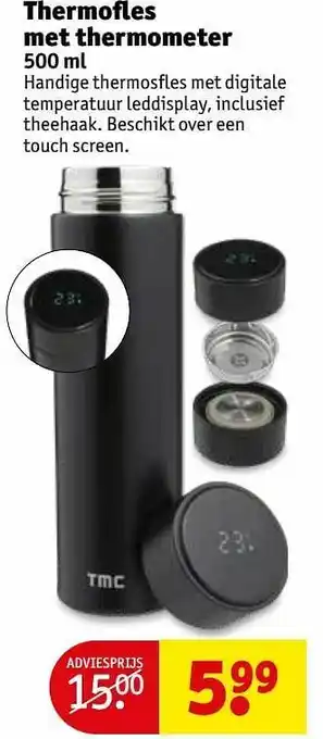 Kruidvat Tmc thermofles met thermometer aanbieding