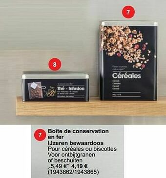 Boîte de conservation en fer ijzeren bewaardoos