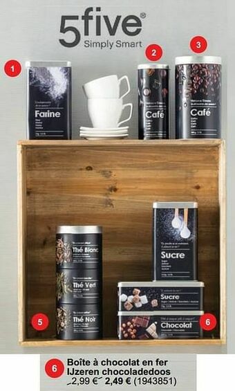 Cora Boîte à chocolat en fer ijzeren chocoladedoos aanbieding