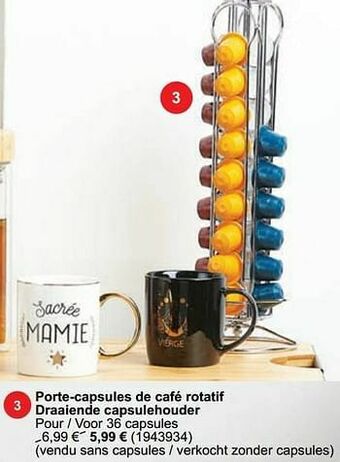 Cora Porte-capsules de café rotatif draaiende capsulehouder aanbieding