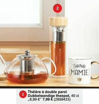 Cora Théière à double paroi dubbelwandige theepot aanbieding