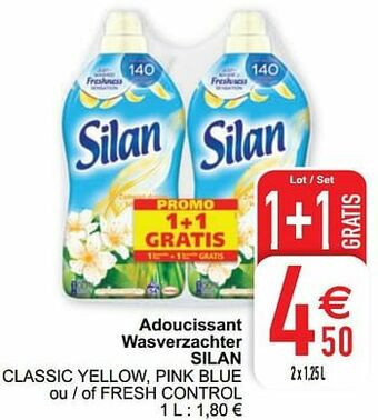 Cora Adoucissant wasverzachter silan classic yellow, pink blue ou - of fresh control aanbieding