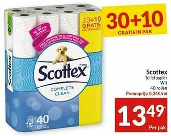 Intermarché Scottex toiletpapier wit aanbieding