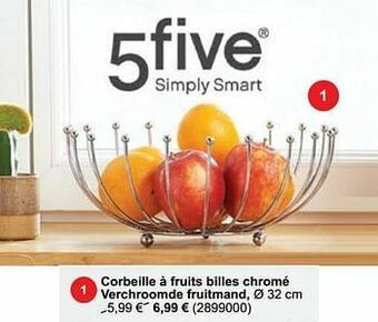 Corbeille à fruits billes chromé verchroomde fruitmand
