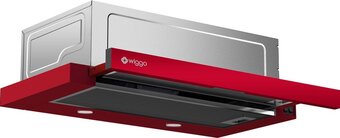 Bol.com Wiggo we-e632er(r) vlakscherm afzuigkap - rood - 60 cm aanbieding