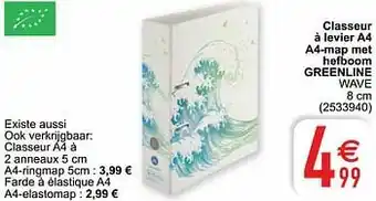 Cora Classeur à levier a4 a4-map met hefboom greenline wave aanbieding