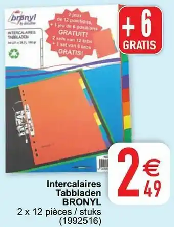 Cora Intercalaires tabbladen bronyl aanbieding