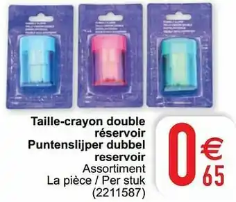 Taille-crayon double réservoir puntenslijper dubbel reservoir