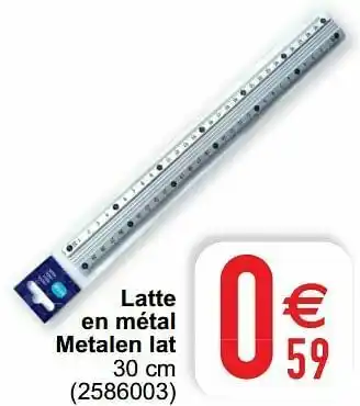 Latte en métal metalen lat