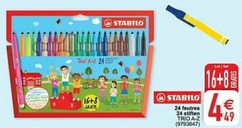 Cora 24 feutres 24 stiften trio a-z aanbieding