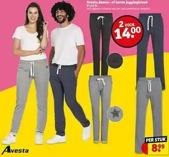 Kruidvat Avesta dames- of heren joggingbroek aanbieding