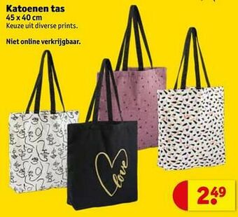 Kruidvat Katoenen tas aanbieding