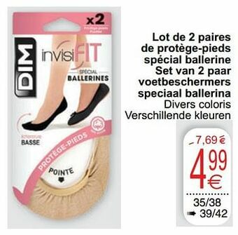Cora Lot de 2 paires de protège-pieds spécial ballerine set van 2 paar voetbeschermers speciaal ballerina aanbieding