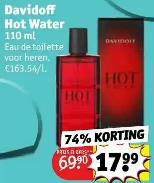 Kruidvat Davidoff hot water edt aanbieding