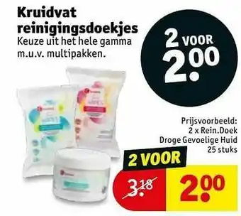 Kruidvat Rein.doek droge gevoelige huid aanbieding
