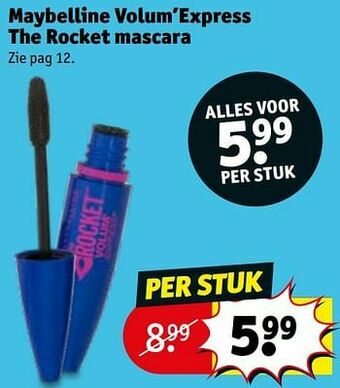 Kruidvat Maybelline volum’express the rocket mascara aanbieding