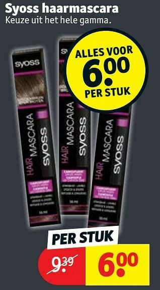 Kruidvat Syoss haarmascara aanbieding