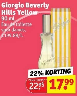 Kruidvat Giorgio beverly hills yellow edt aanbieding
