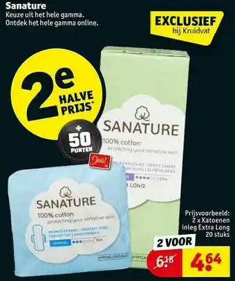 Kruidvat Katoenen inleg extra long aanbieding