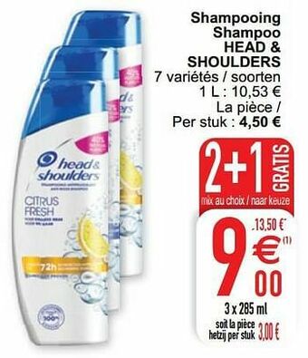 Cora Shampooing shampoo head + shoulders aanbieding