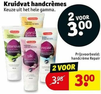 Kruidvat Handcrème repair aanbieding