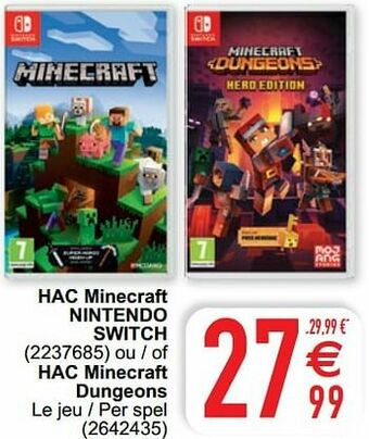 Cora Hac minecraft nintendo switch ou - of hac minecraft dungeons aanbieding
