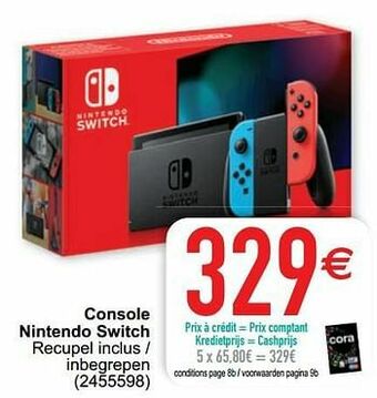 Cora Console nintendo switch aanbieding
