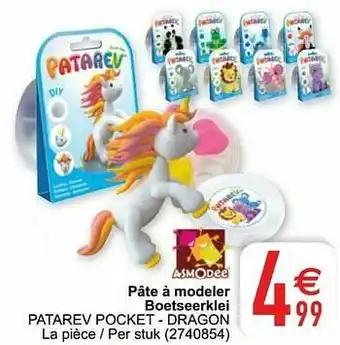 Cora Pâte à modeler boetseerklei patarev pocket - dragon aanbieding