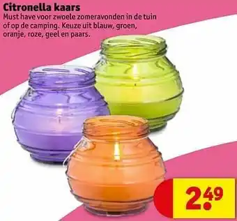 Kruidvat Citronella kaars aanbieding