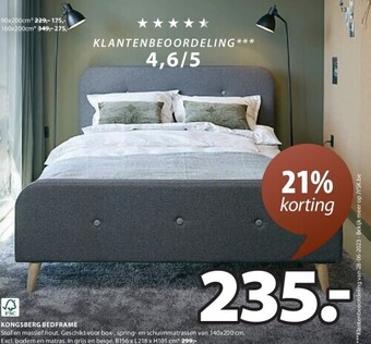 Jysk Kongsberg bedframe aanbieding