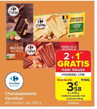 Chocoladetablet carrefour