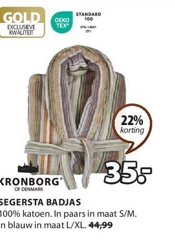 Jysk Segersta badjas aanbieding