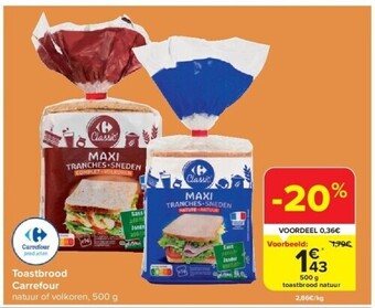 Toastbrood carrefour