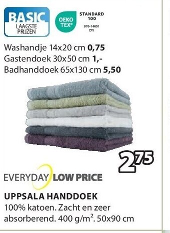Jysk Uppsala handdoek aanbieding