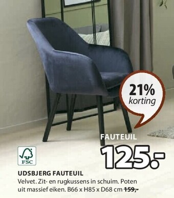 Jysk Udsbjerg fauteuil aanbieding