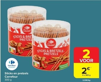 Carrefour Sticks en pretzels carrefour aanbieding