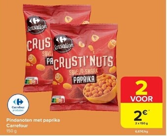 Carrefour Pindanoten met paprika carrefour aanbieding