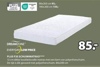Jysk Plus f35 schuimmatras aanbieding