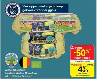Carrefour Verse bio-eieren kwaliteitsketen carrefour aanbieding