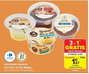 Carrefour Individuele desserts carrefour en de belgen aanbieding