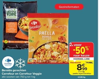 Carrefour Bereide gerechten carrefour en carrefour veggie aanbieding