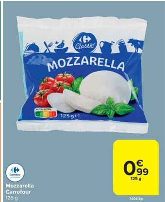 Carrefour Mozzarella carrefour 125 g aanbieding