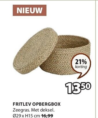 Jysk Fritlev opbergbox aanbieding