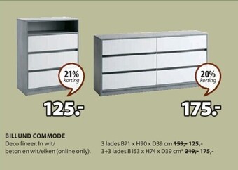 Billund commode 3 lades b71 x h90 x d39 cm