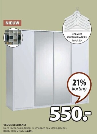 Jysk Vedde kleerkast aanbieding