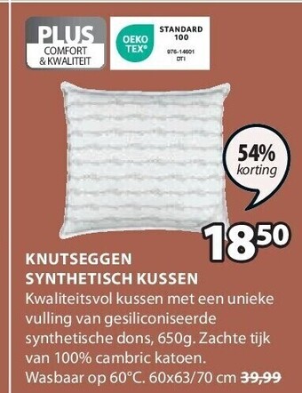 Jysk Knutseggen synthetisch kussen aanbieding