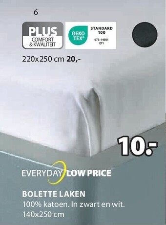 Jysk Bolette laken aanbieding