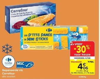 Carrefour Gepaneerde vis carrefour aanbieding