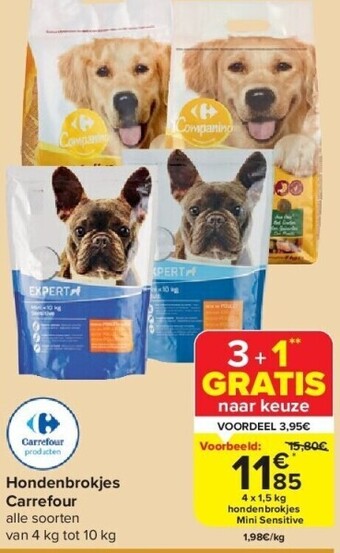 Carrefour Hondenbrokjes carrefour aanbieding