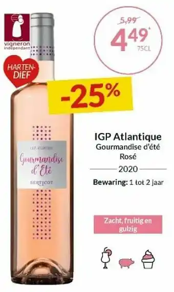 Intermarché Igp atlantique gourmandise d`été rosé aanbieding